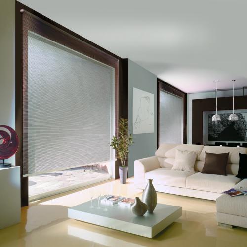 freehanging roller blinds in a modern house